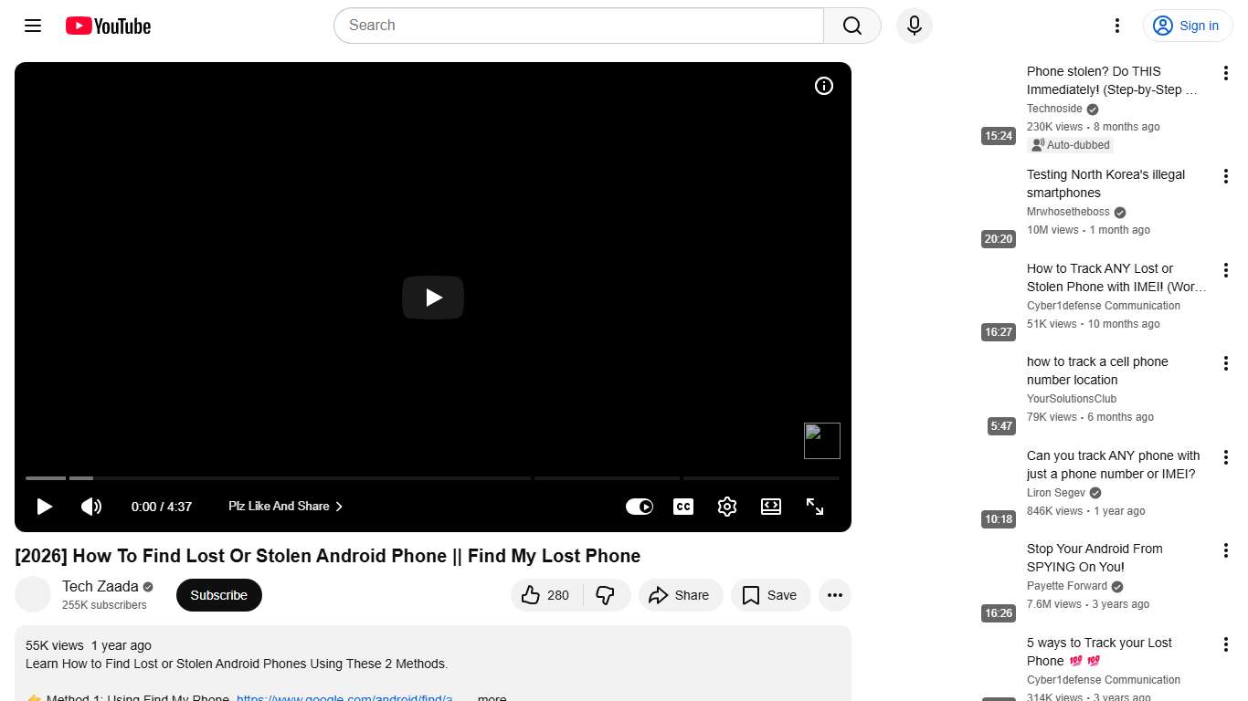 [2026] How To Find Lost Or Stolen Android Phone || Find My Lost Phone - YouTube